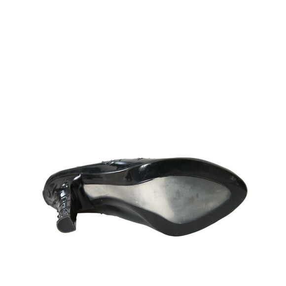 Dolce & Gabbana Floral Patent Leather Pumps High Heel Style Women Black - Picture 6 of 6